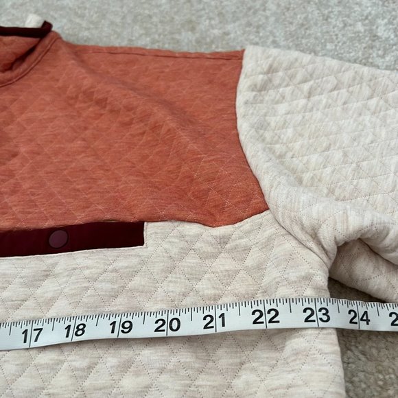 Marine Layer Quilted Pullover Zip Up Sweatshirt Top XL - Picture 6 of 7